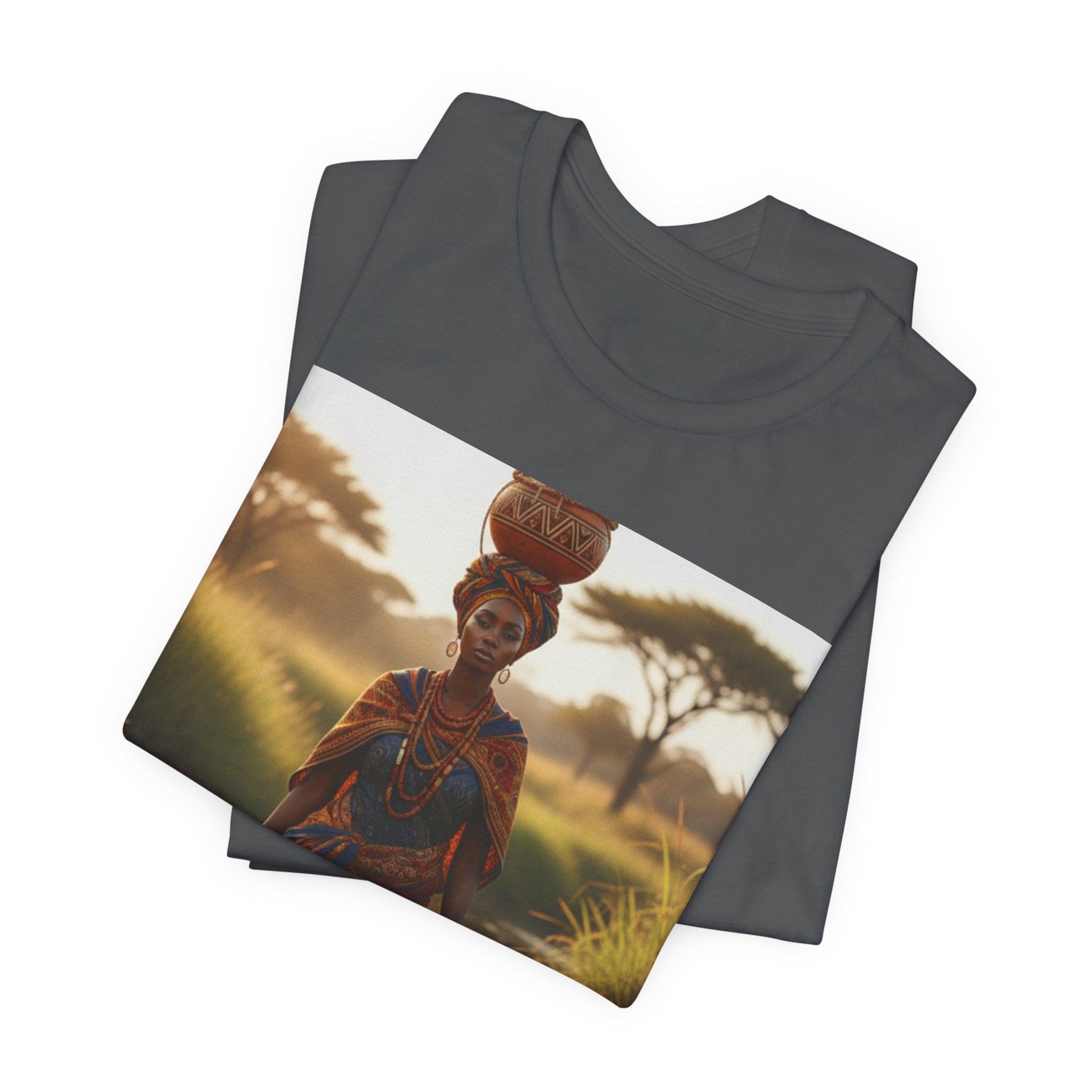 Ethnic Sunset Portrait T-Shirt | Sunset Silhouette Tee