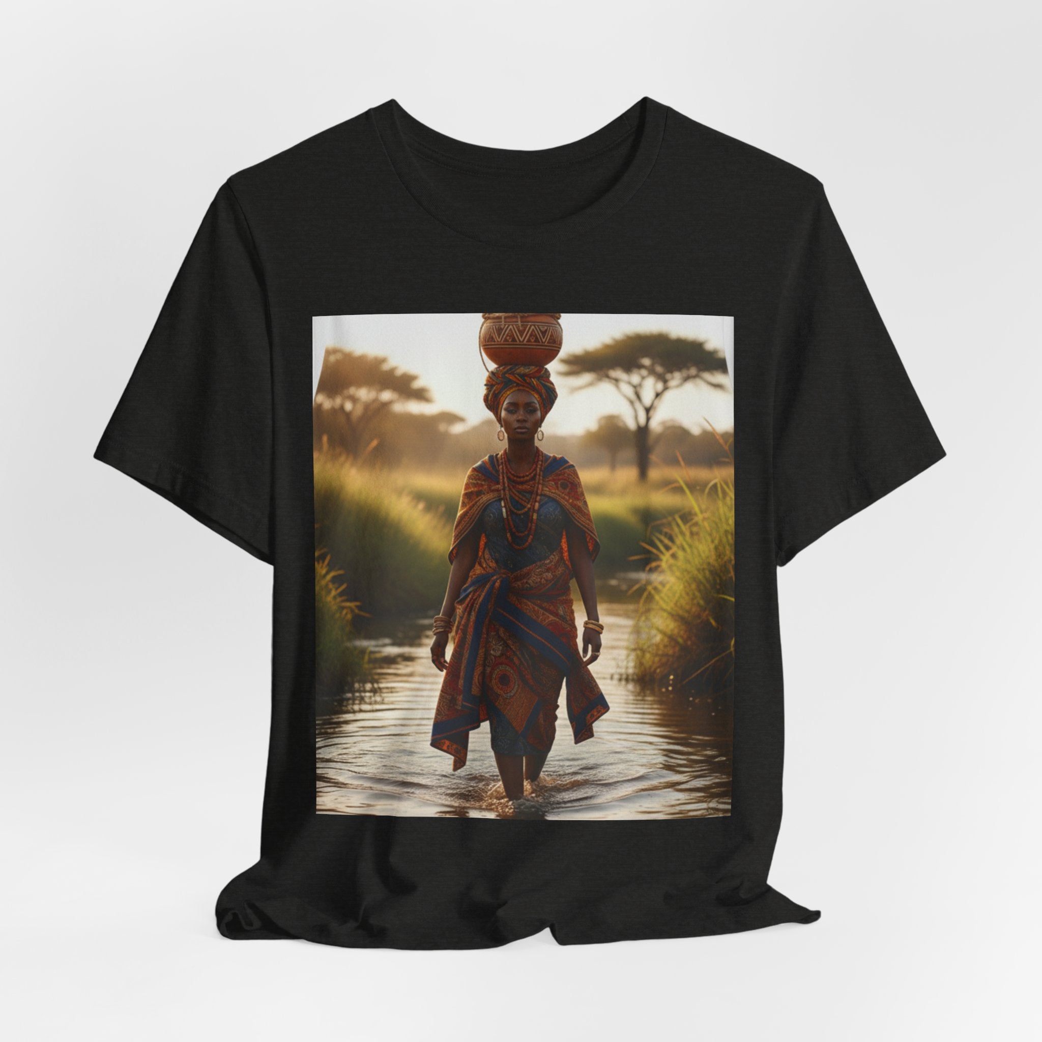 Ethnic Sunset Portrait T-Shirt | Sunset Silhouette Tee