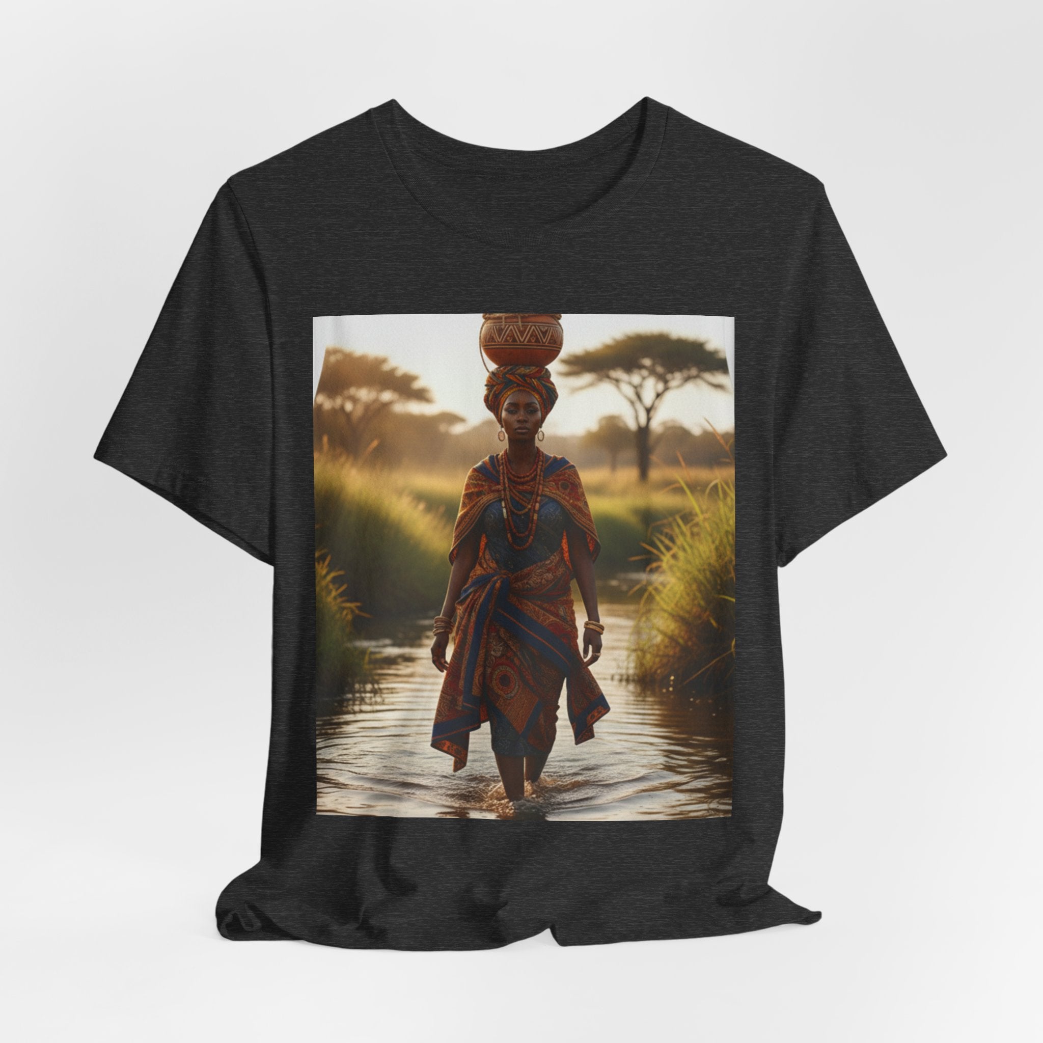 Ethnic Sunset Portrait T-Shirt | Sunset Silhouette Tee
