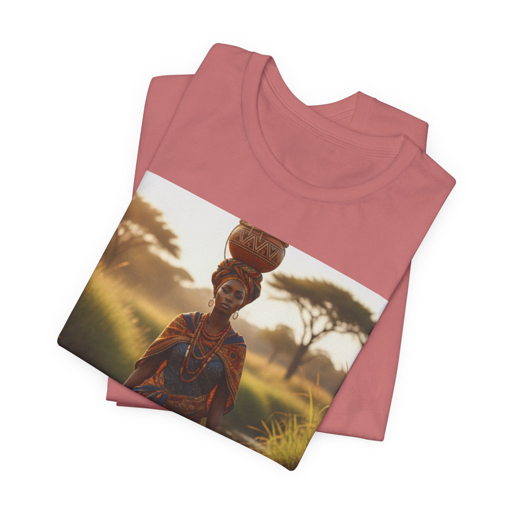 Ethnic Sunset Portrait T-Shirt | Sunset Silhouette Tee