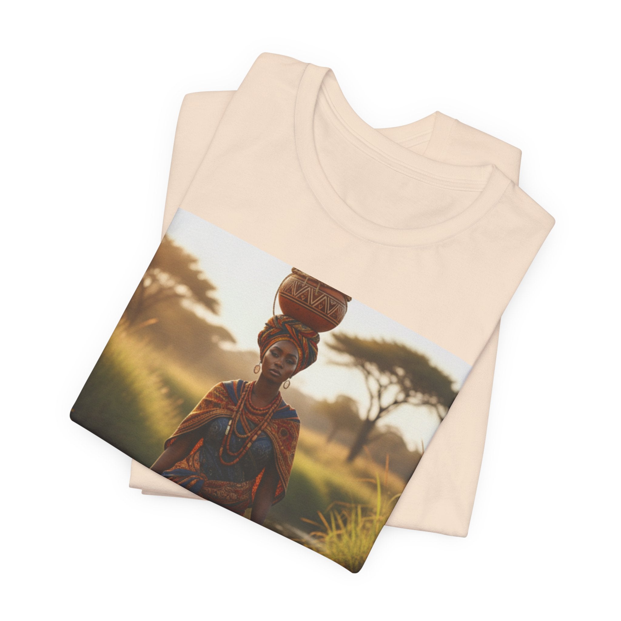 Ethnic Sunset Portrait T-Shirt | Sunset Silhouette Tee