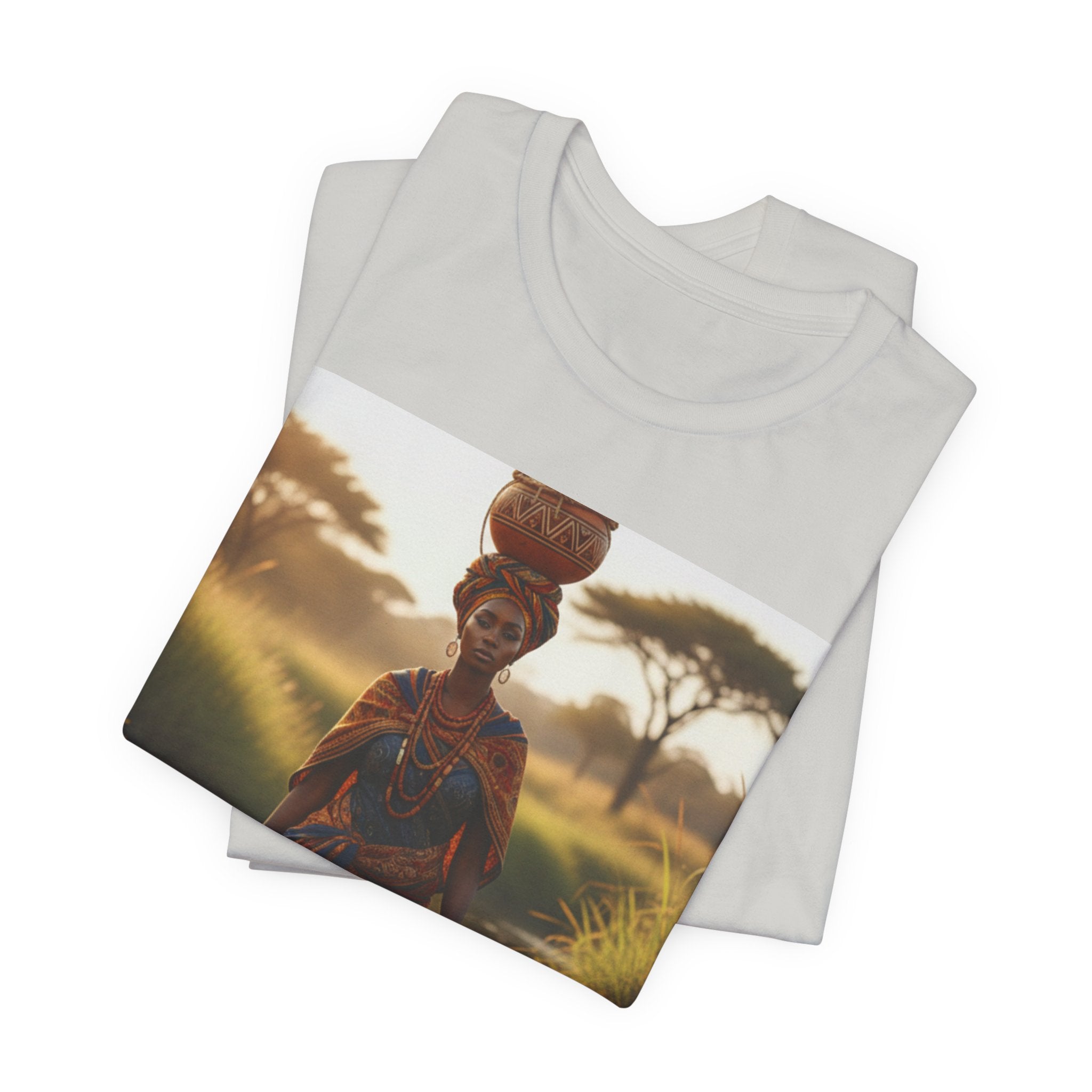 Ethnic Sunset Portrait T-Shirt | Sunset Silhouette Tee