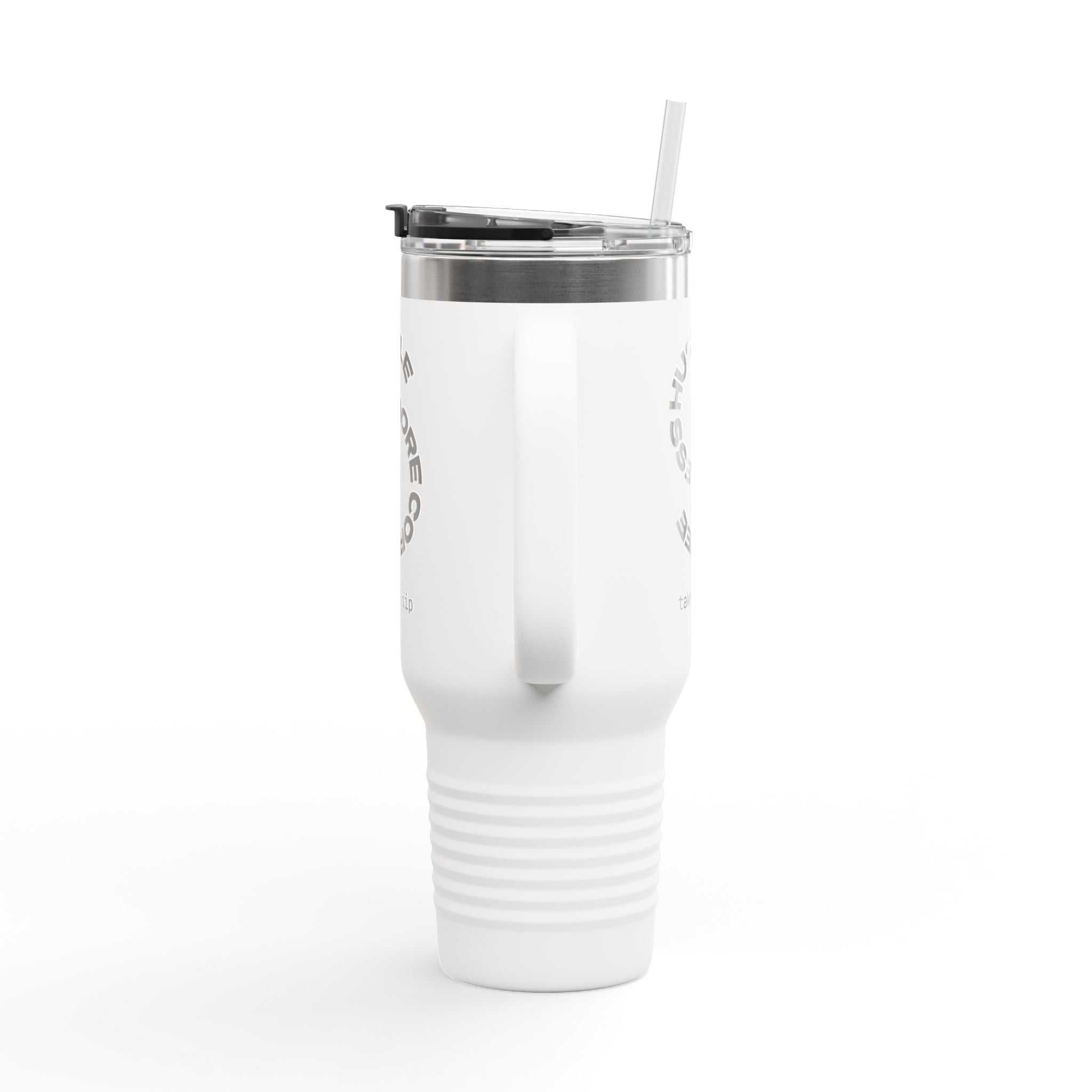 Less Hustle More Coffee, Take a Sip Insulated Travel Mug 40oz | Tumbler