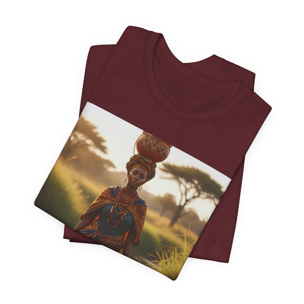 Ethnic Sunset Portrait T-Shirt | Sunset Silhouette Tee