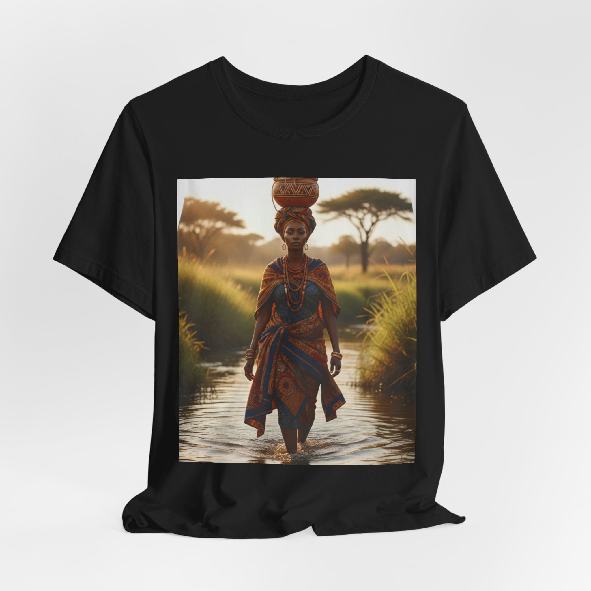 Ethnic Sunset Portrait T-Shirt | Sunset Silhouette Tee