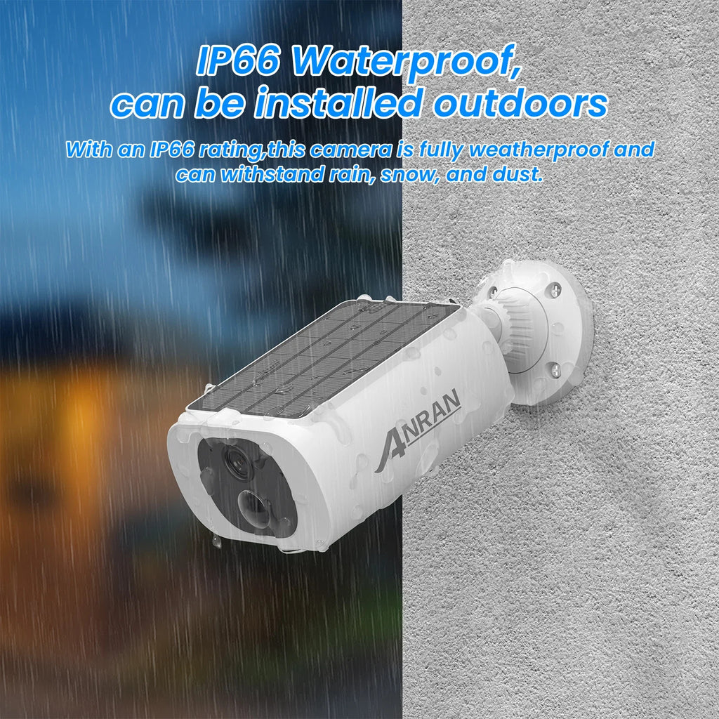 Outdoor Solar Security Camera with Battery 3MP 2.4G WIFI Camera Battery Cloud