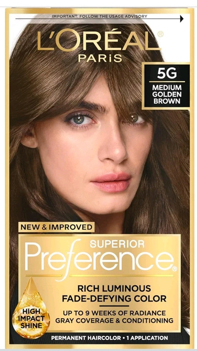 L'Oreal Preference Permanent Colour 5G Medium Golden Brown