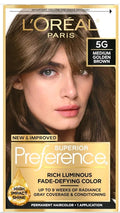 L'Oreal Preference Permanent Colour 5G Medium Golden Brown