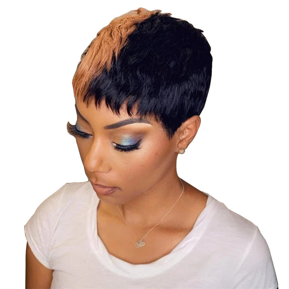 Short Bob Wig Human Hair Wigs Pixie Cut Wig For Black Women Brazilian Remy Hair
