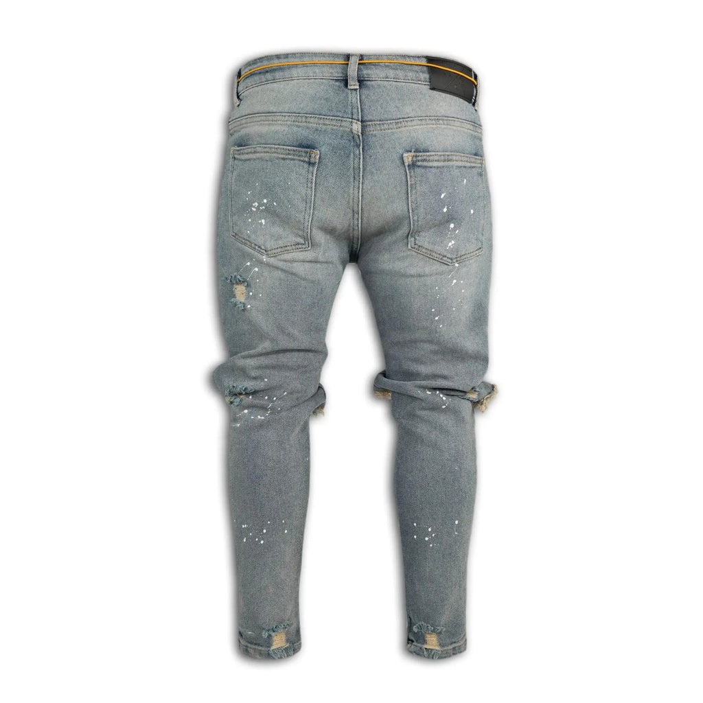 New 2025 Ripped Hole Jeans for Men Hip Hop Cargo Pant Distressed Denim Jeans