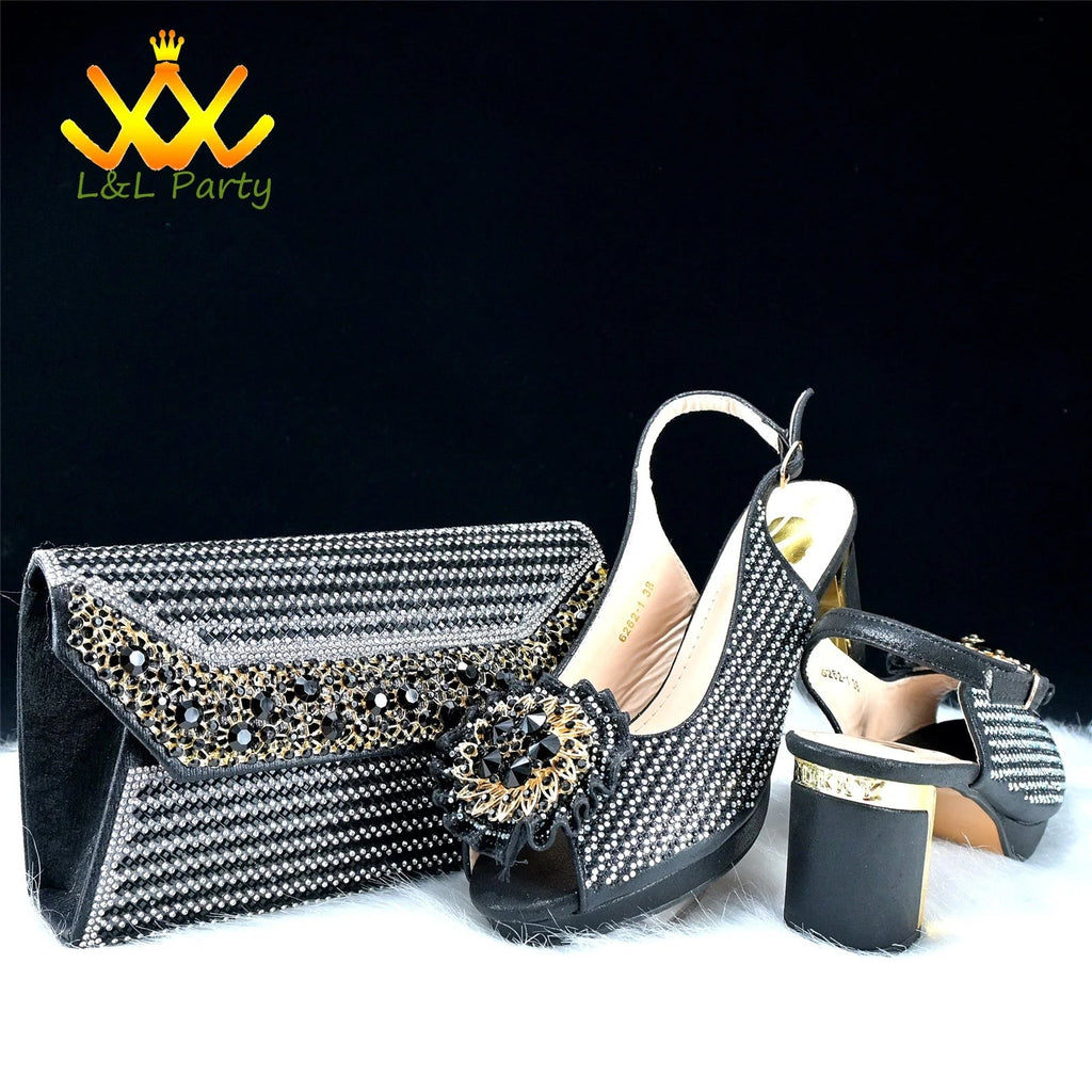 2025 Special New Arrivals Italian Women Shoes and Bag to Match in Green Color
