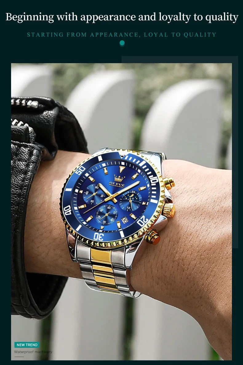 OLEVS Men's Watches Top Brand Luxury Watch for Men Original Waterproof