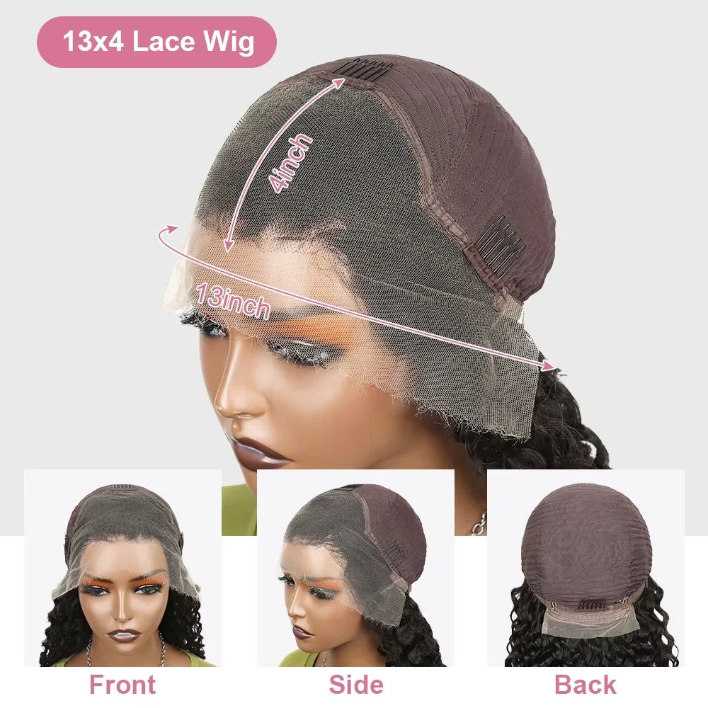 250% Body Wave HD Lace Frontal Wig Short Bob Wig Human Hair Glueless Human Hair