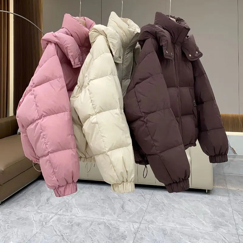 Winter Jacket Women Parkas 2024 New Short Hooded Cotton Padded Jacket Casual