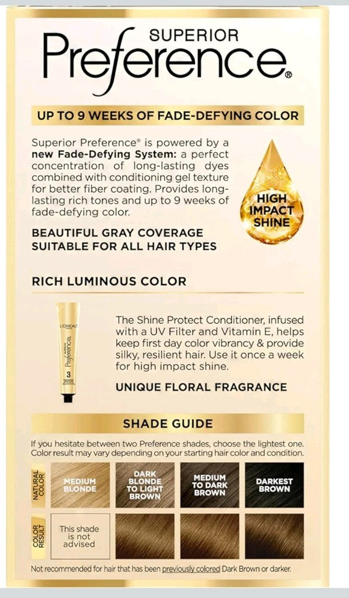 L'Oreal Preference Permanent Colour 5G Medium Golden Brown
