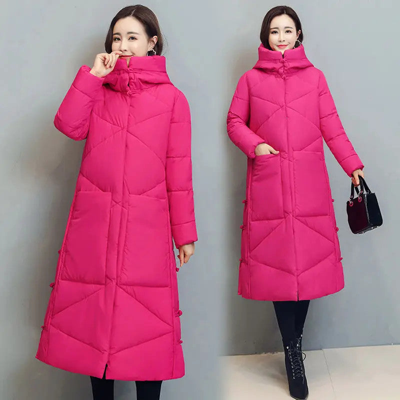 Women's Fashionable Thick Cotton padded Warm Snow Outerwear Windproof Hooded
