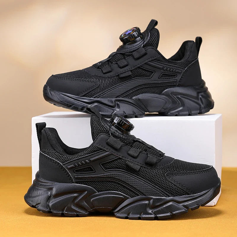 New Children Sports Shoes Boy Sneaker Black Mesh Summer Breathable Kids Casual