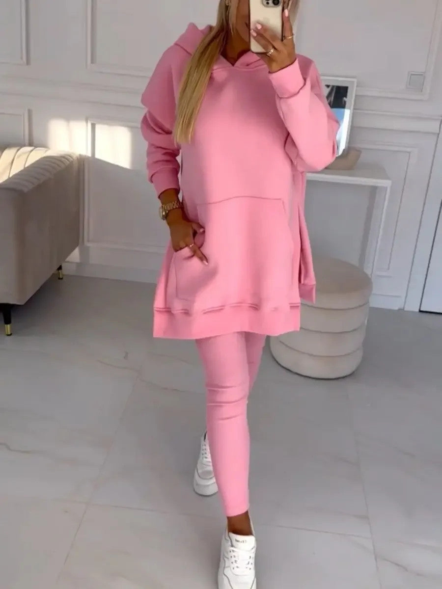 Women's Two Pieces Set Hooded Tracksuit Set