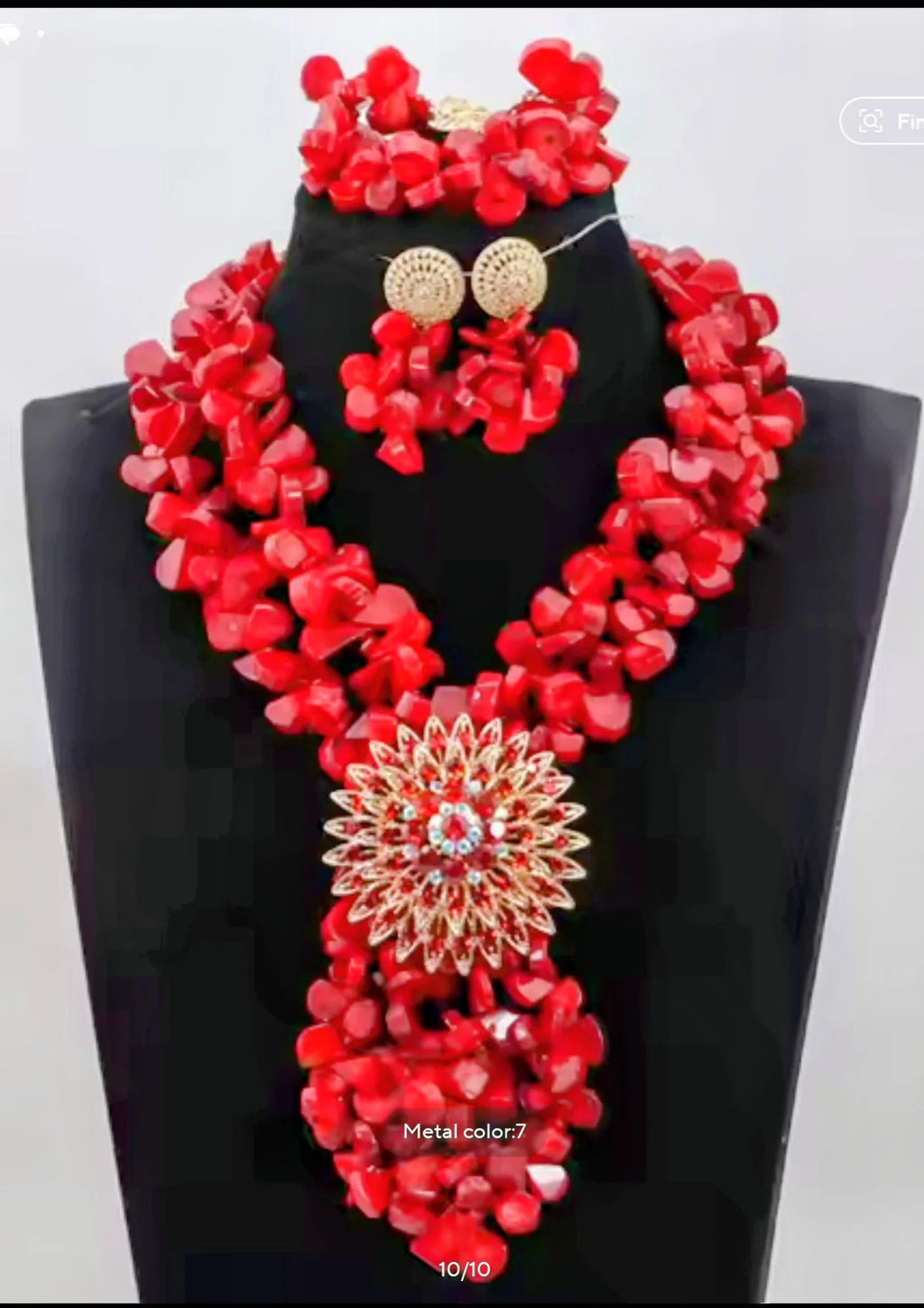 Fabulous African Beads Jewelry Set Latest Coral Beads Necklace Set Wholesale