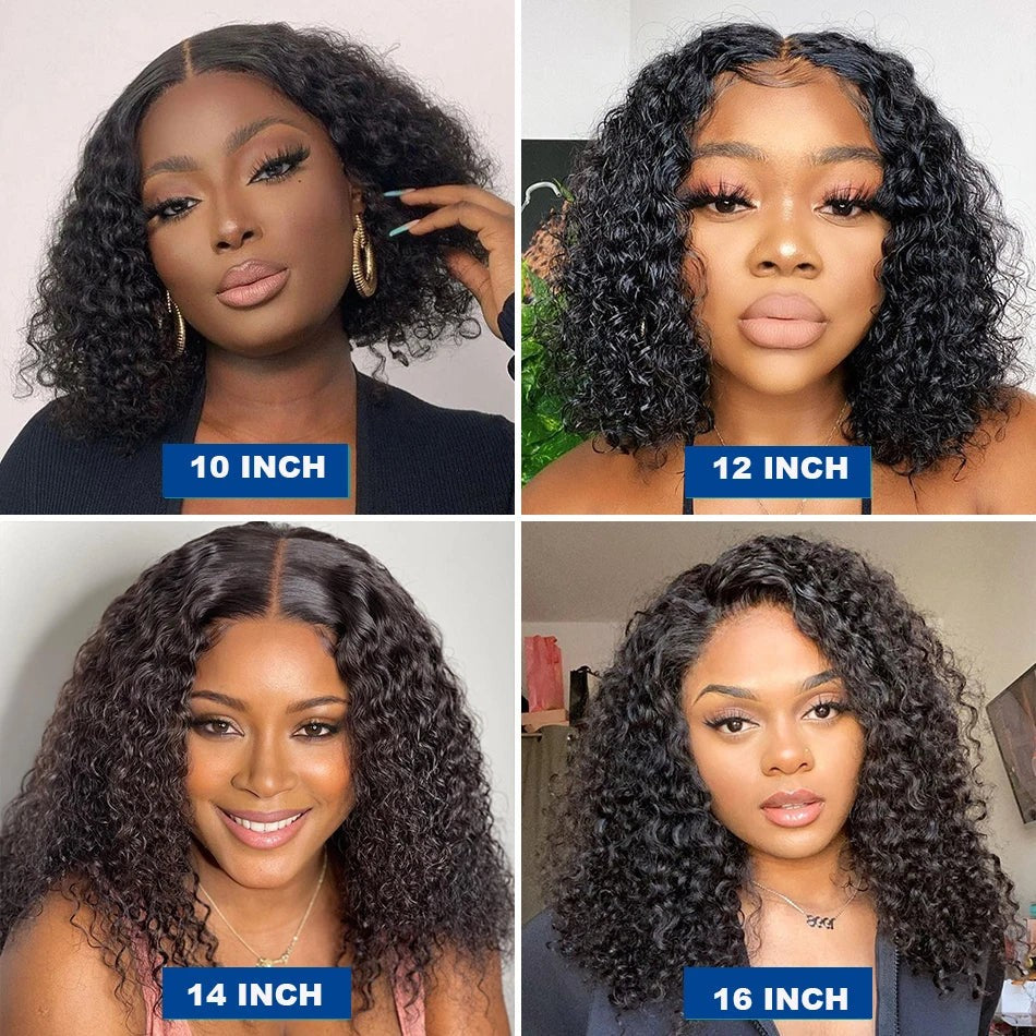 Afro Kinky Curly Short Bob Wig 13x4 Bob Wigs Human Hair Jerry Curly Lace Front