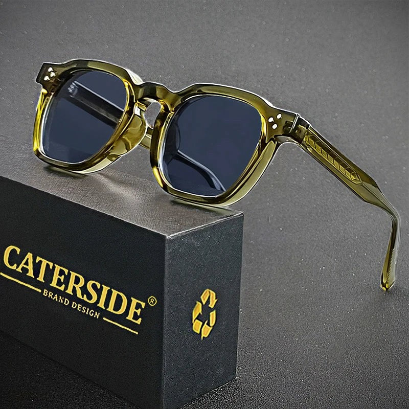 Retro Punk Men Sunglasses Small Frame Square Personalized Design Sun Glasses