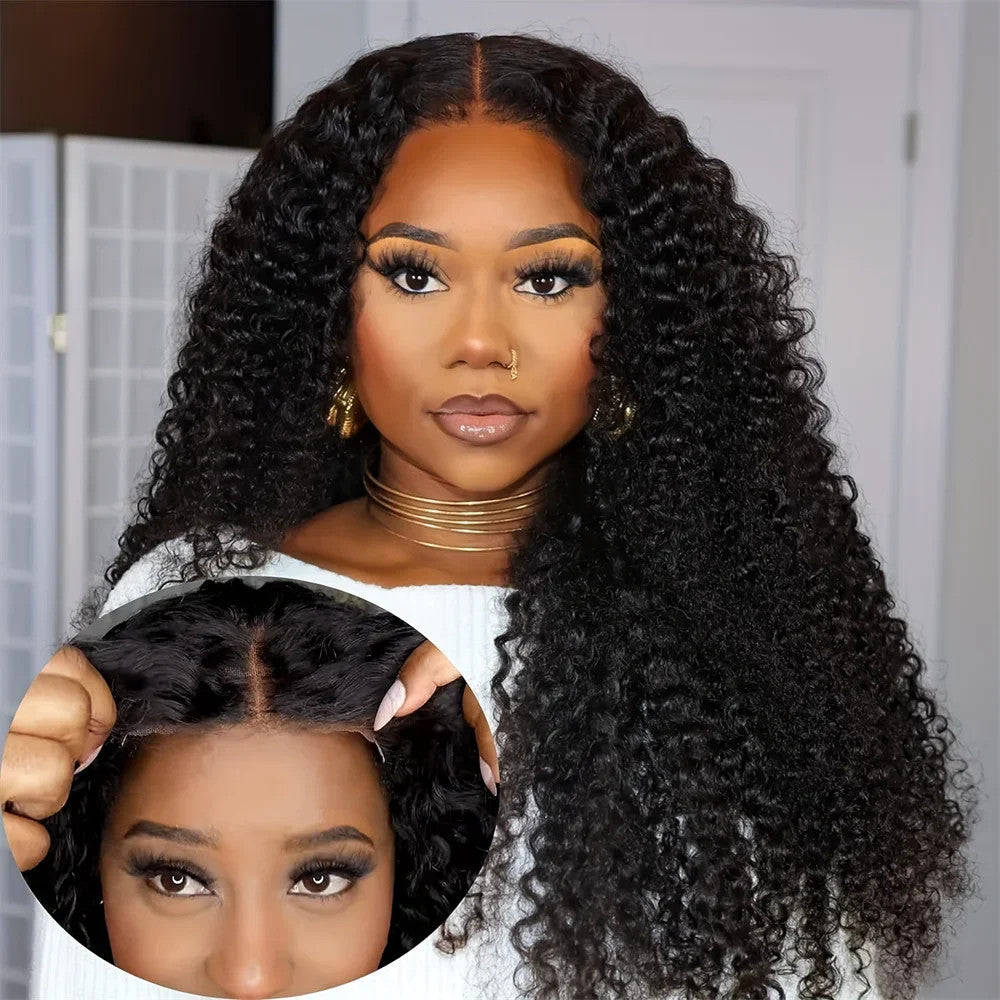 Water Wave Glueless Wig Human Hair Ready To Wear Pre Cut 4x4 Lace Closure Wig