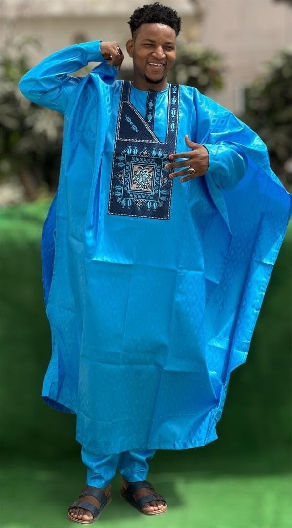 Traditional African Agbada, Men African Suit, Traditional Fabric, African Print