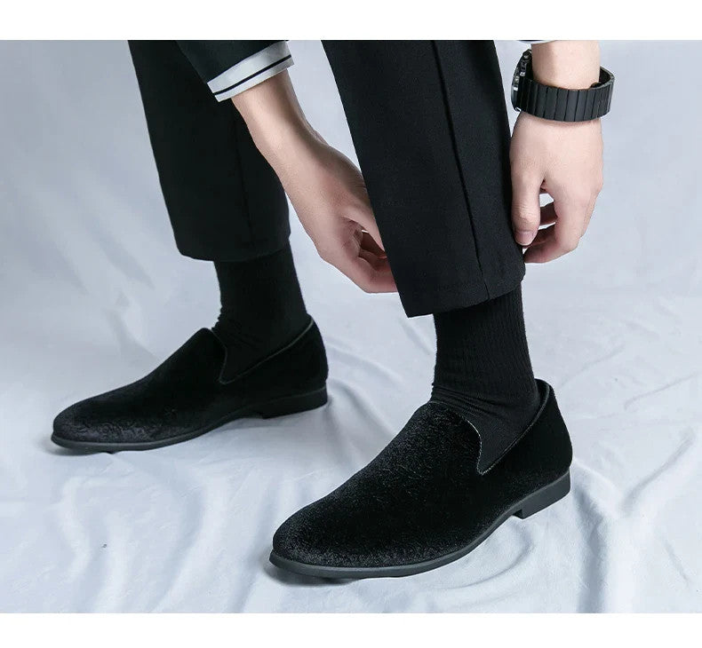 Men's Suede slip-on loafers