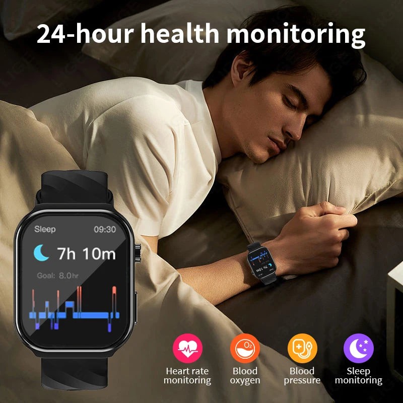 AI Health Smartwatch for Men & Women with Blood Pressure Uric Acid & Blood