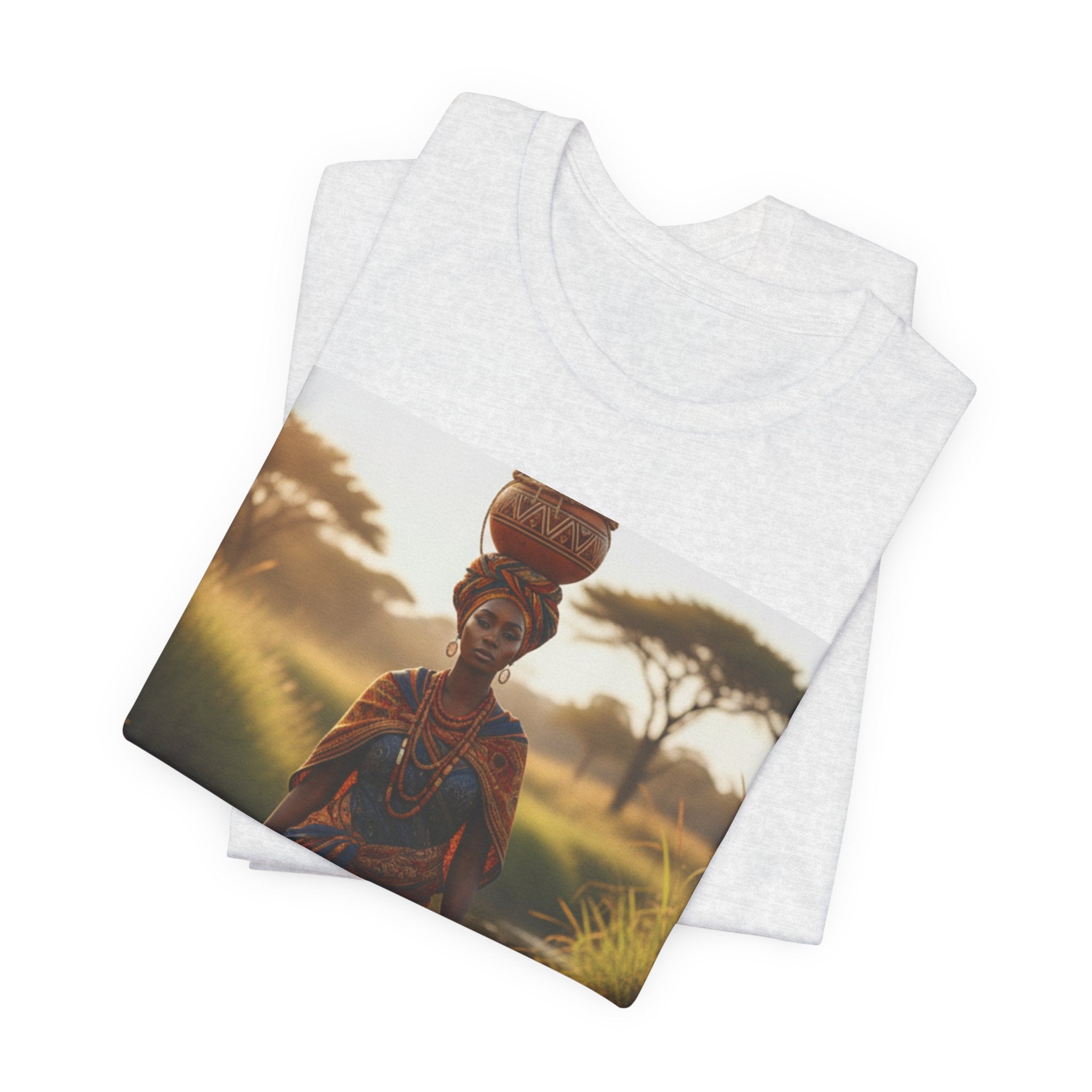 Ethnic Sunset Portrait T-Shirt | Sunset Silhouette Tee