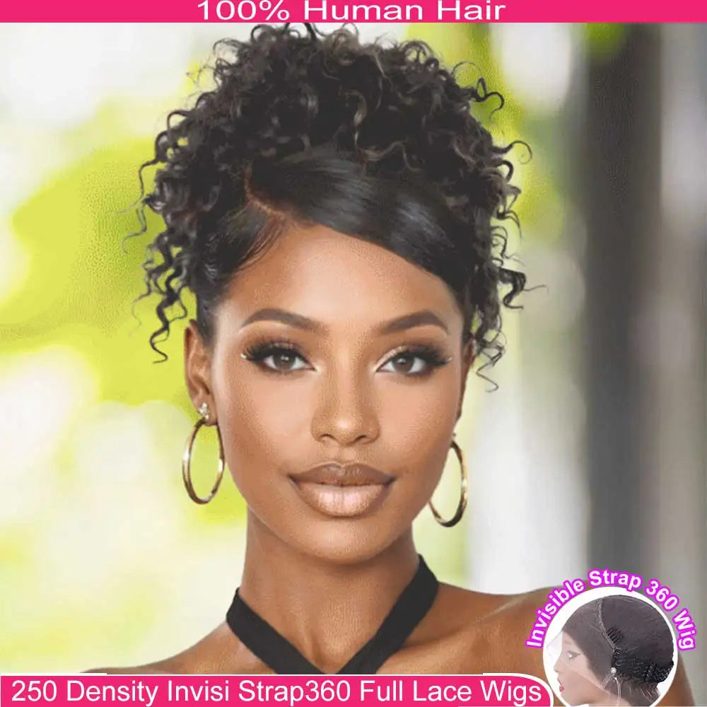 99J Deep Wave Frontal Wig 360 Full Hd Lace Front Wig Pre Plucked 250 High Density Burgundy Red Glueless Wig Human Hair