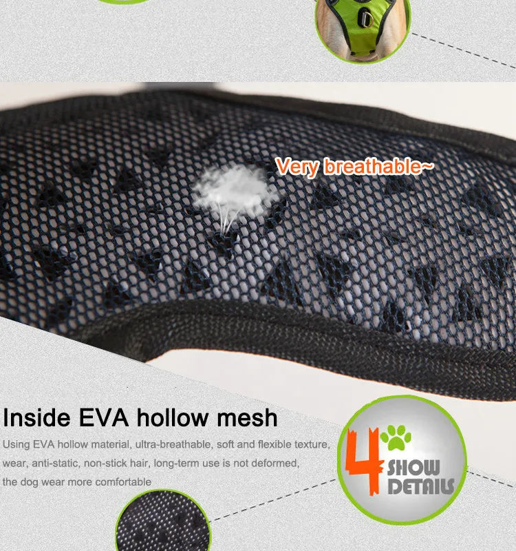Breathable Reflective No-Pull Dog Harness Vest | S–XL | Outdoor Training & Running