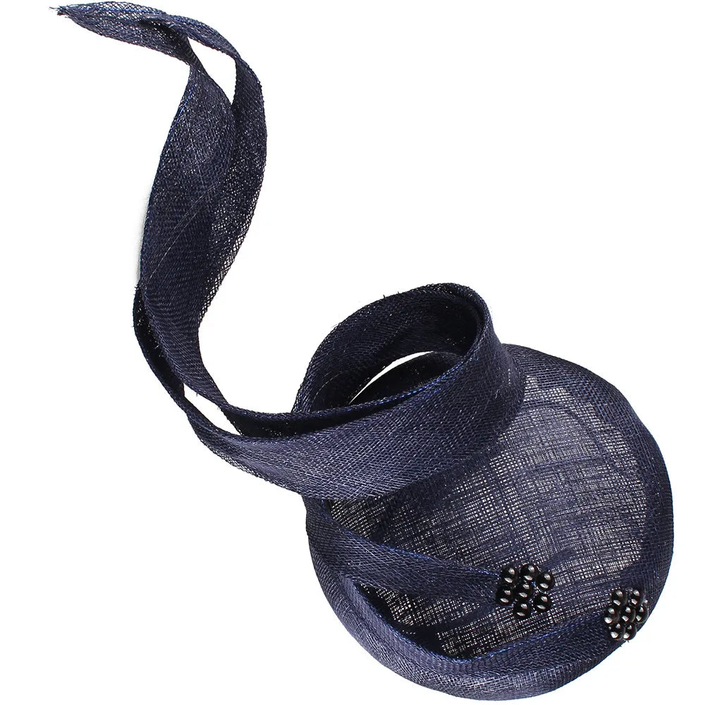 Green Fascinators Millinery Hat Party Tea Chapeau Headband New 4-Layer Sinamay Female Bridal Married Headpiece Fashion Occasion