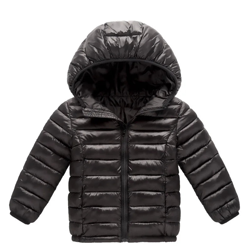 -30℃ Winter Kids Padded Jacket Children Thick Plus Velvet Warm Parkas Coat