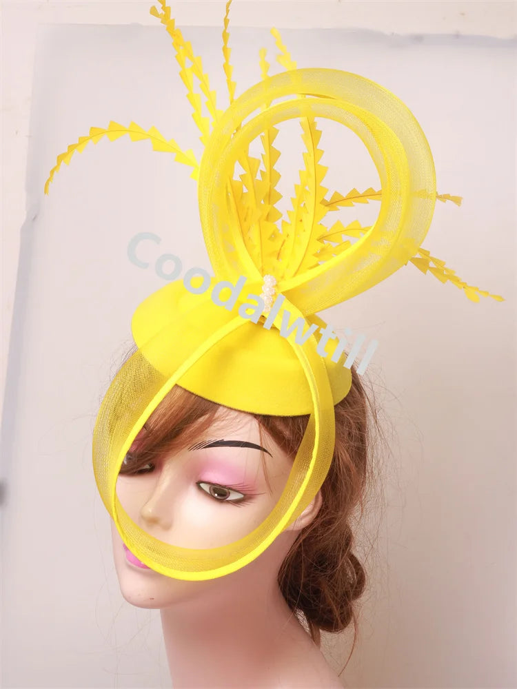 Women Cocktail Church Veils Pillbox Cap Fascinator Hat Accessories Elegant Ladies Femme Party Dinner Chapeau Cap Bride Headwear