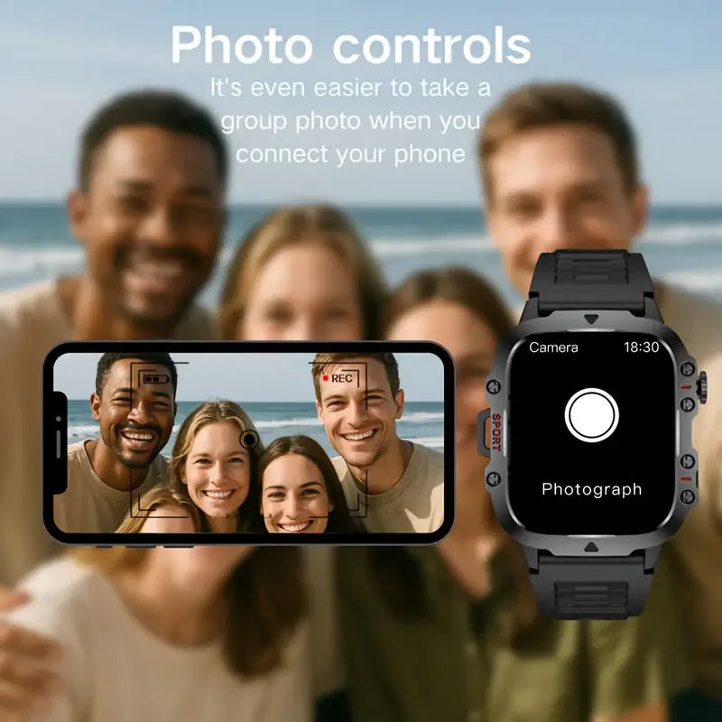 Bluetooth Smartwatch | Heart Rate Sleep Tracker | Gift for Men & Women