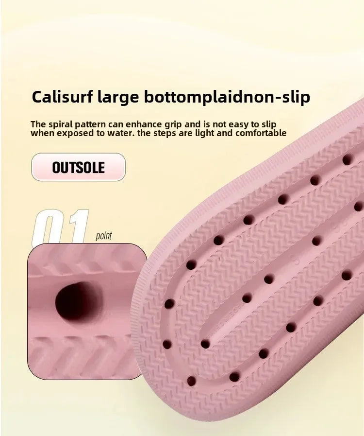 New Women's Slippers Thick Bottom Anti-Slip Home Outdoor Sandals Comfortable EVA Material Pure Color Slippers