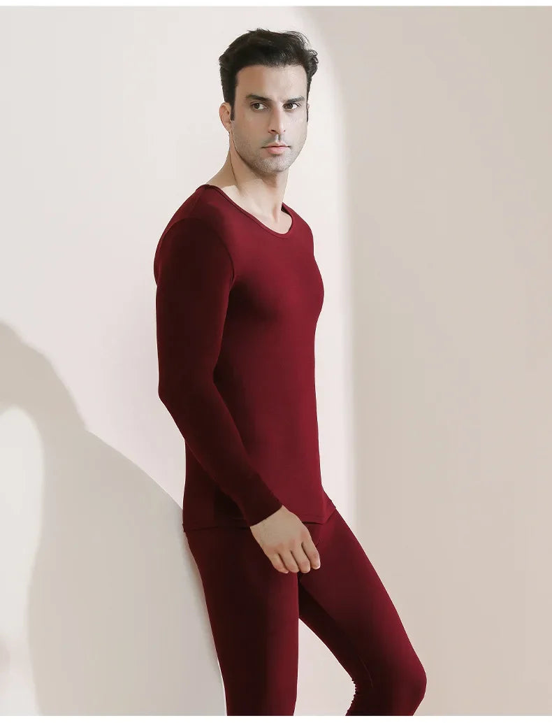 Men's Plus Size Thermal Underwear Suit | Fleece Long Johns Winter Homewear | HotTrendyPicks