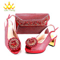 2025 Special New Arrivals Italian Women Shoes and Bag to Match in Green Color