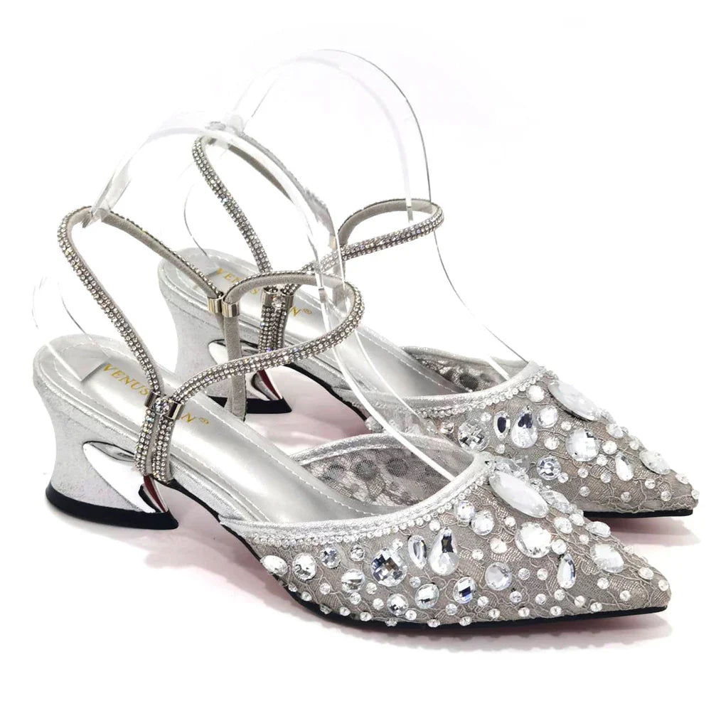 Italian Design Three-Dimensional Women's Bags And Ladies Heel Shoes