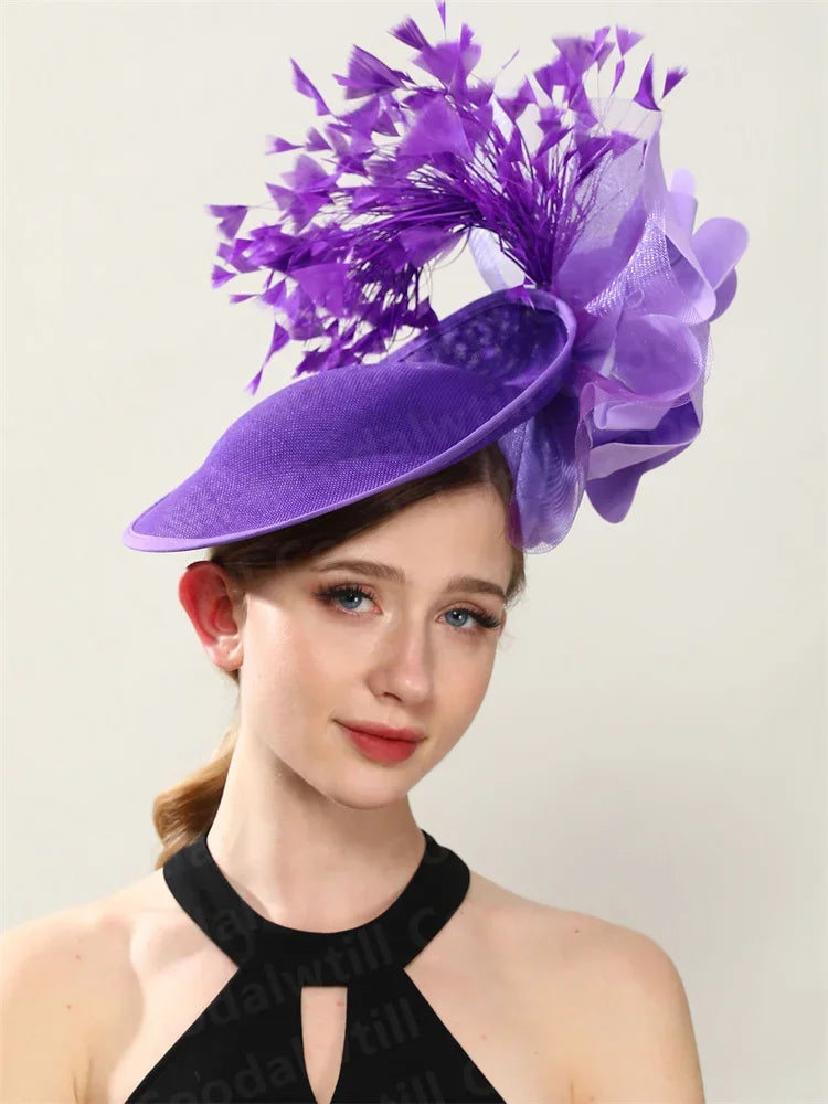 Women's Formal Tea Party Headpiece and Cocktail Church Chapeau Cap Headband Millinery