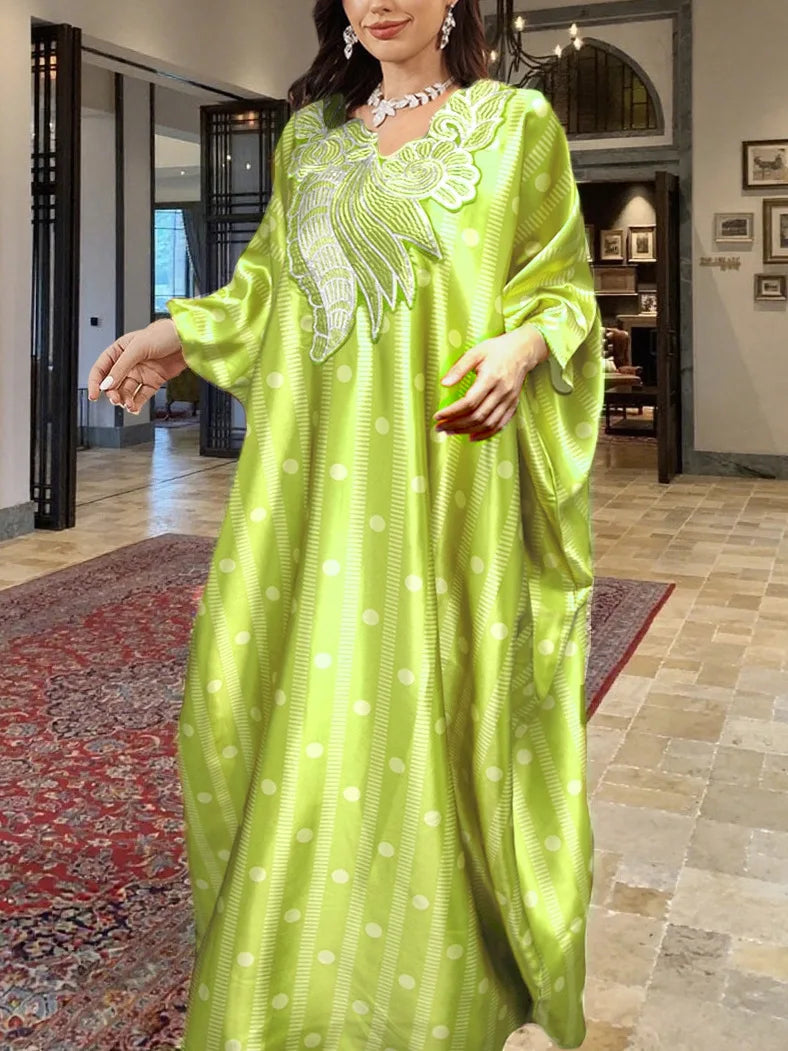 Women African Muslim Fashion Kaftan Evening Party Dresses Boubou Outfits