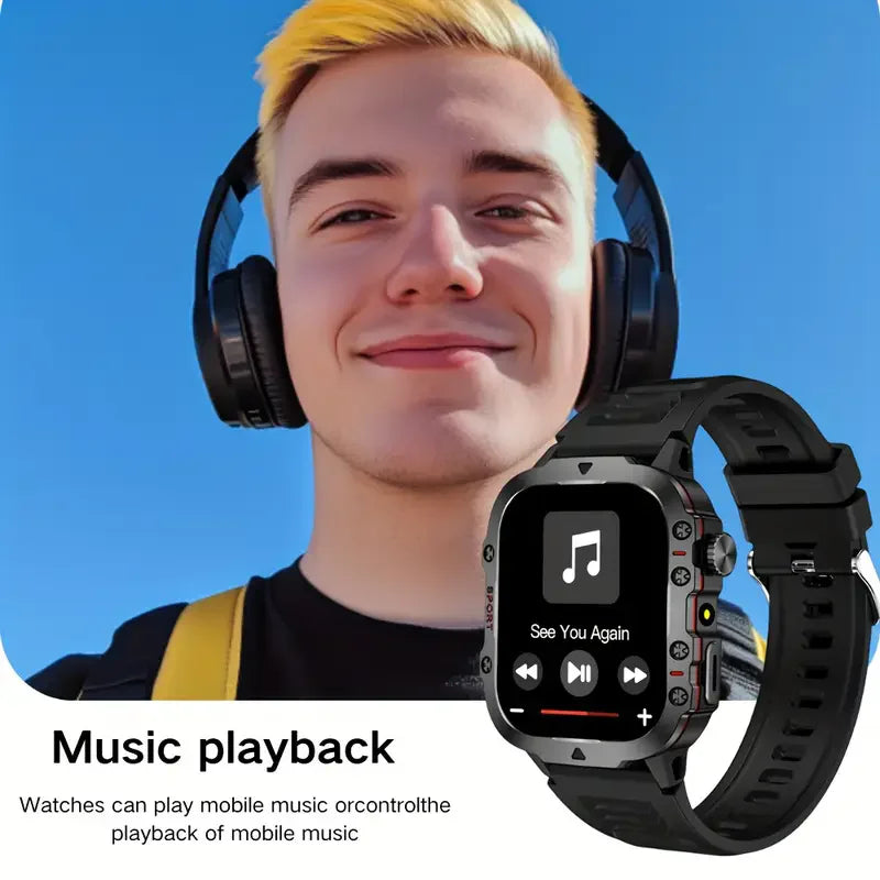 Bluetooth Smartwatch | Heart Rate Sleep Tracker | Gift for Men & Women