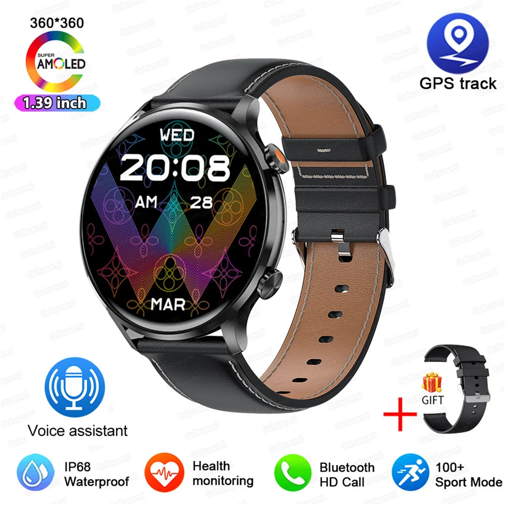2025 New Smartwatch Women AMOLED HD Screen Always On Display Bluetooth Call