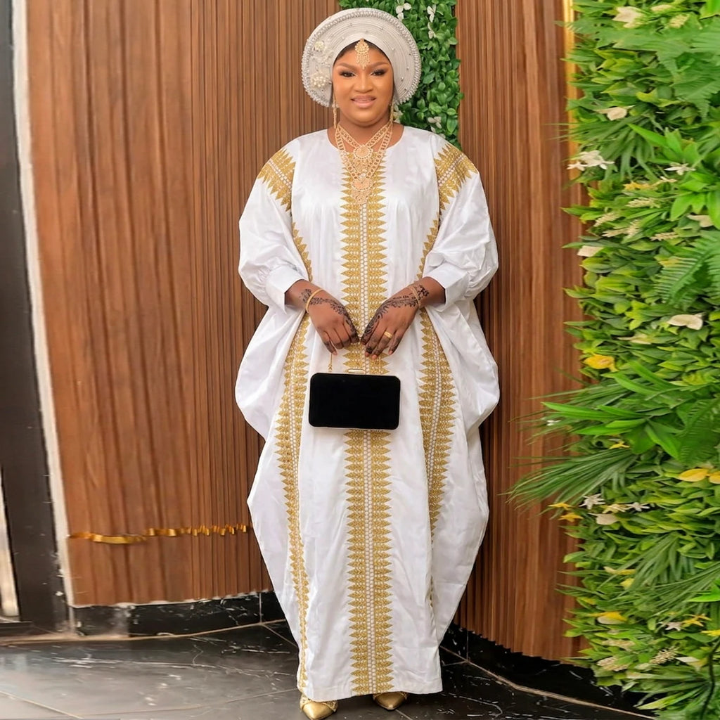Sky Blue African Women Bazin Riche Boubou Dress Green Original Nigeria Basin Rich Brocade Wedding Party Dashiki Robe