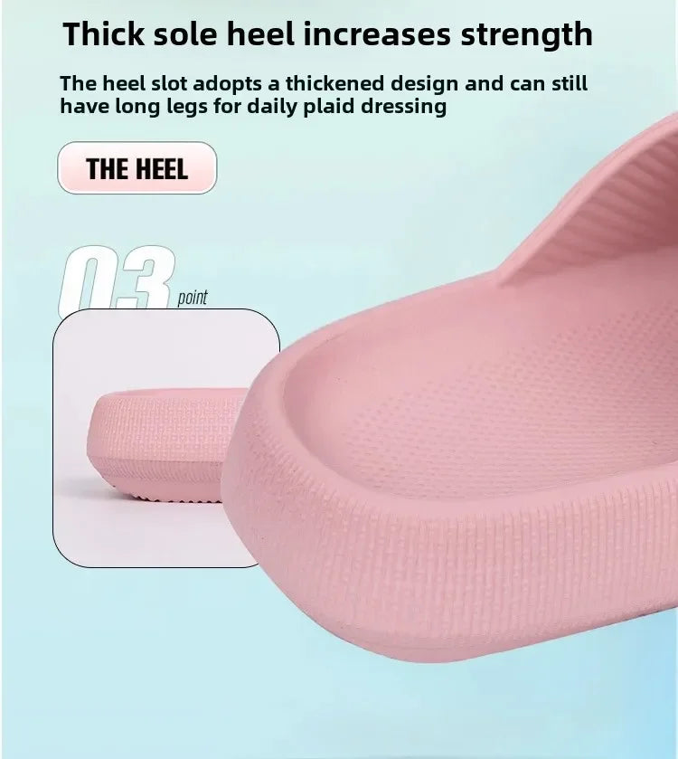 New Women's Slippers Thick Bottom Anti-Slip Home Outdoor Sandals Comfortable EVA Material Pure Color Slippers