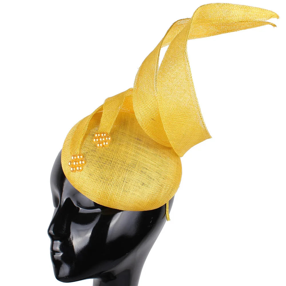Women's Sinamay Fascinator Millinery Hat Cocktail Party Tea Chapeau Headbands