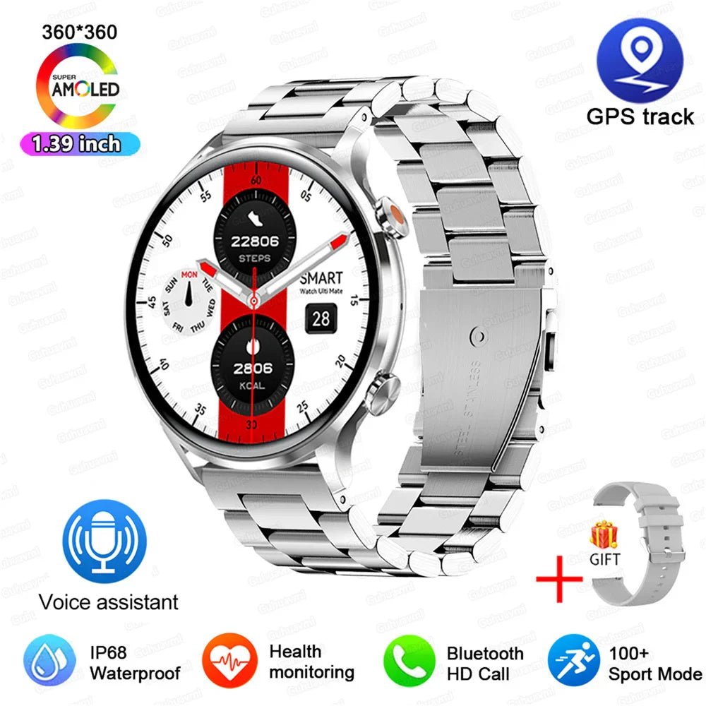 2025 New Smartwatch Women AMOLED HD Screen Always On Display Bluetooth Call