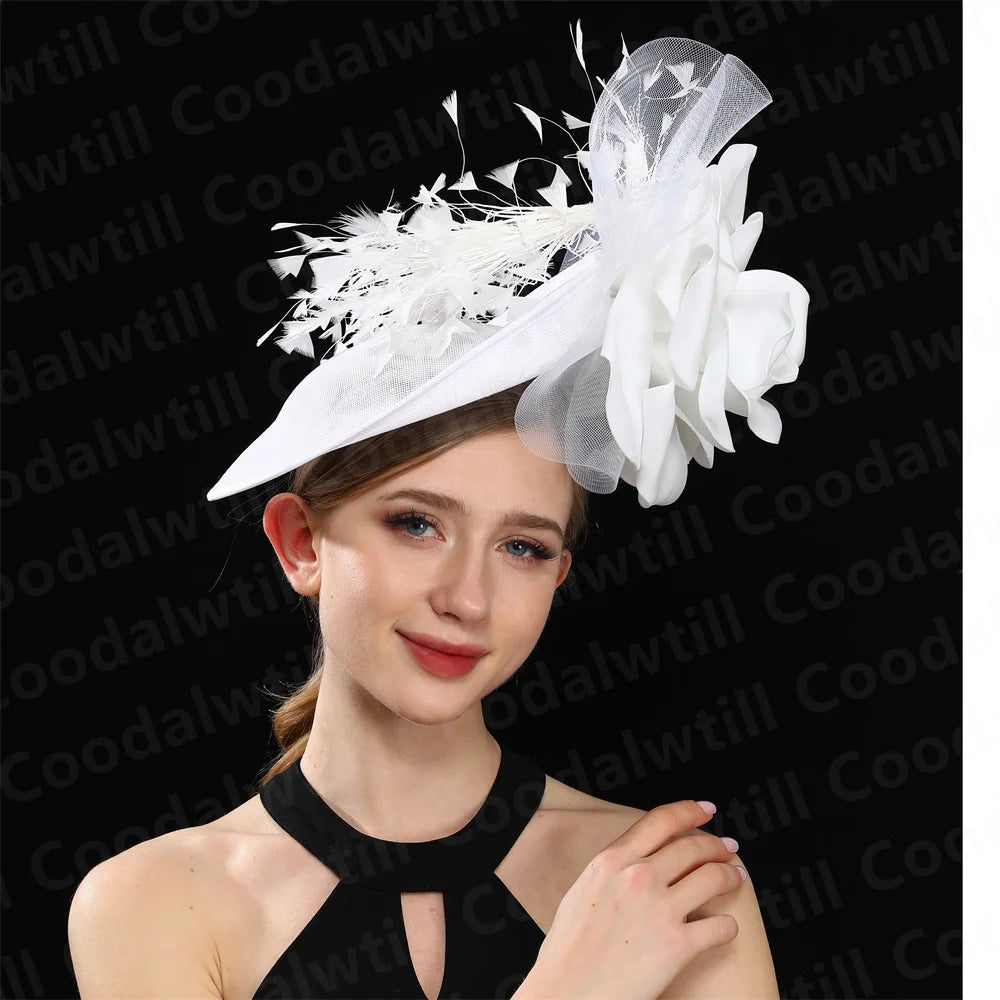 Women's Formal Tea Party Headpiece and Cocktail Church Chapeau Cap Headband Millinery