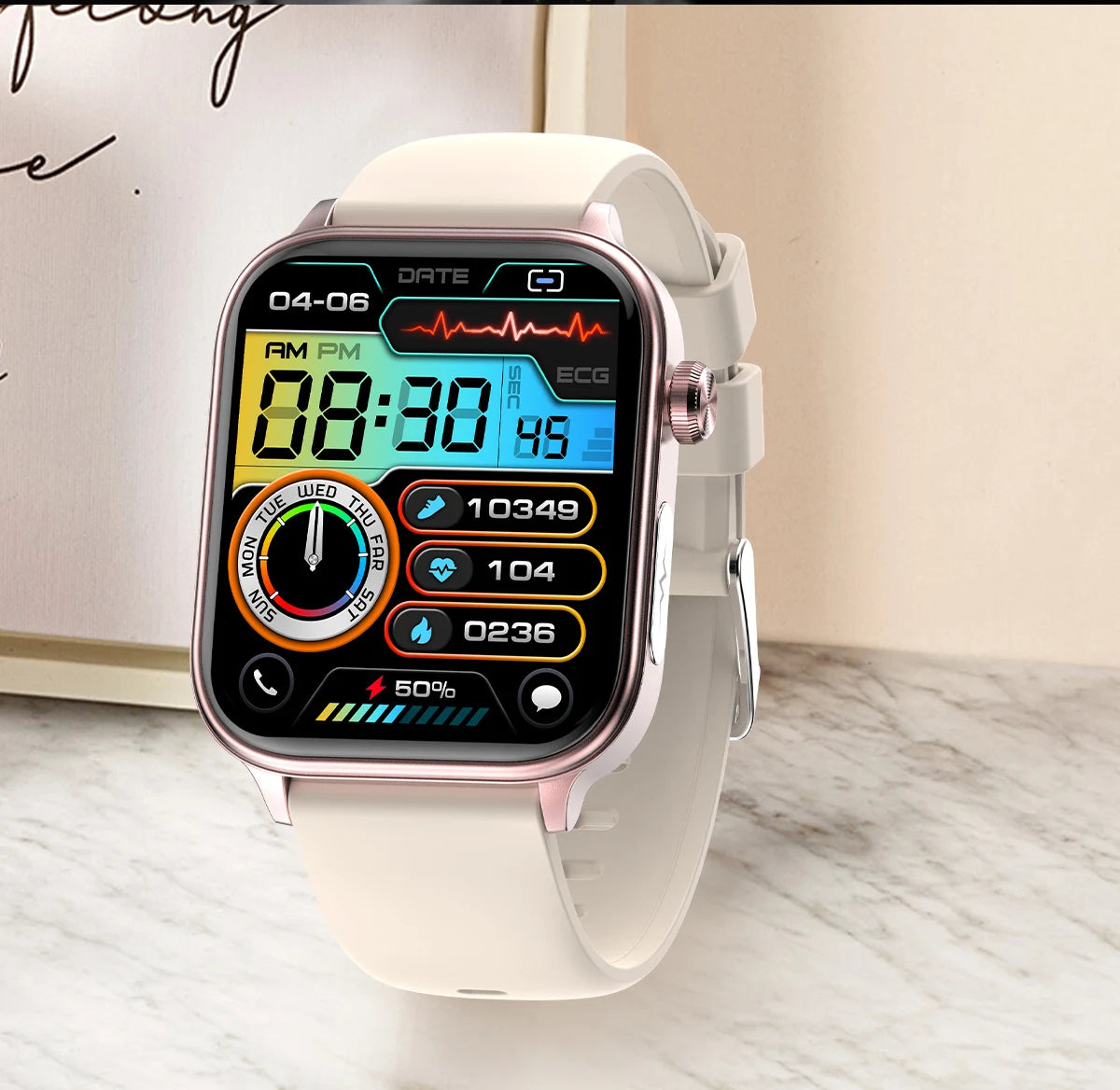 2025 AI Health Smartwatch | ECG+PPG Blood Lipids Uric Acid Body Composition | Men